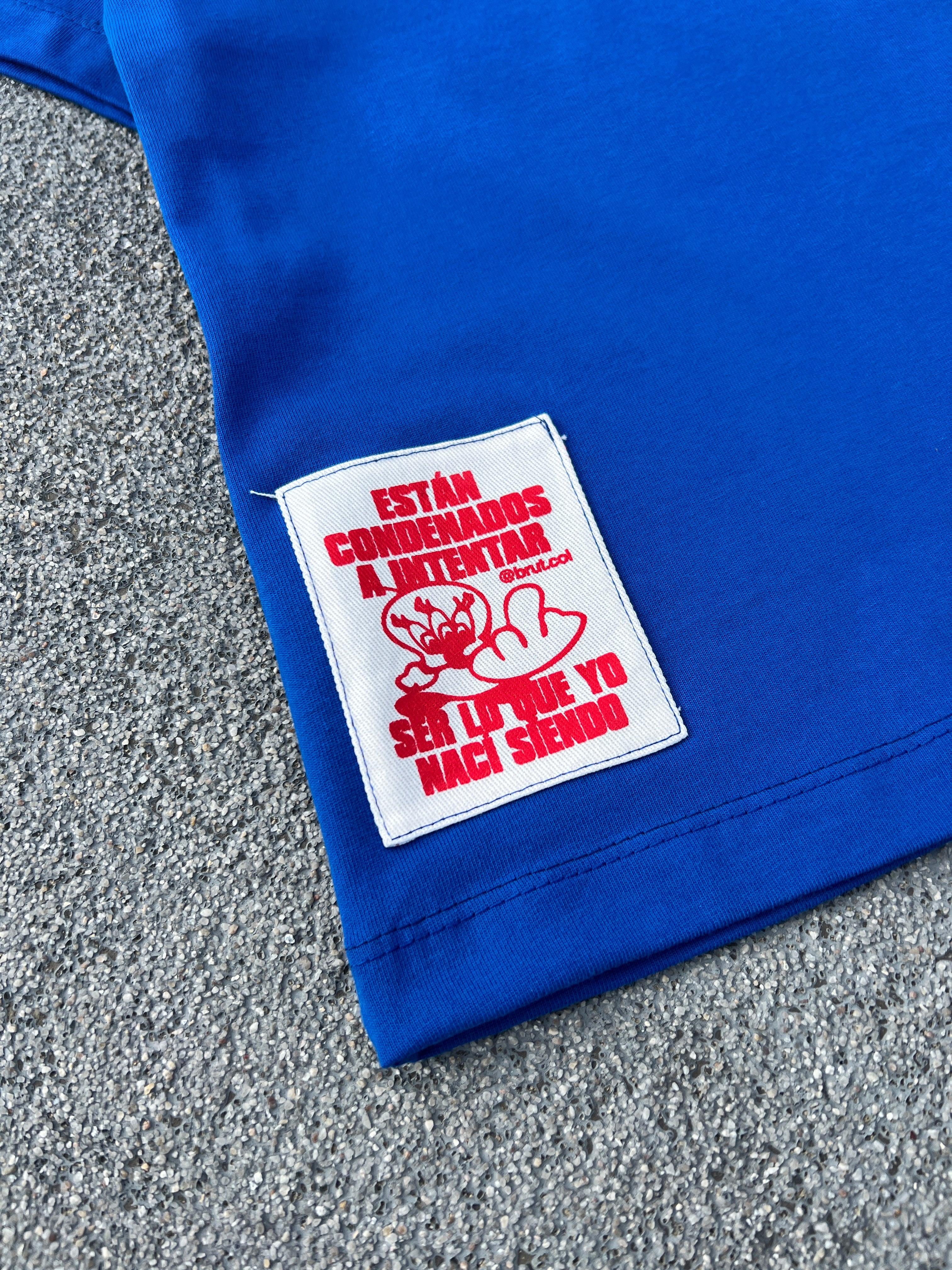 Camiseta Oversize Cropped Brutcol® “Tour en el Con-sentido” Azul – Edición Limitada Drop 10