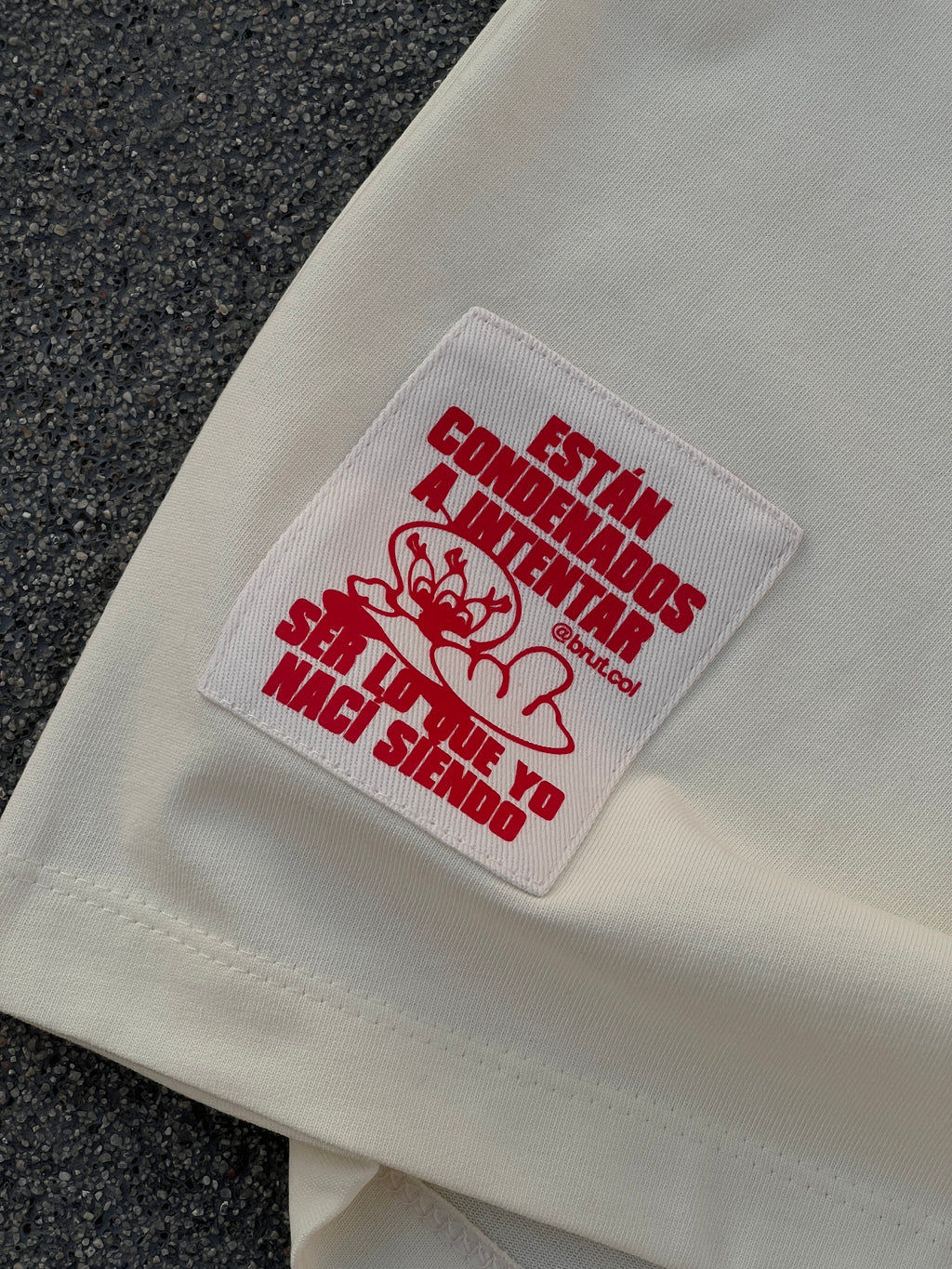 Camiseta Oversize Cropped Brutcol® Tour en el Con-sentido – Cuello Negro