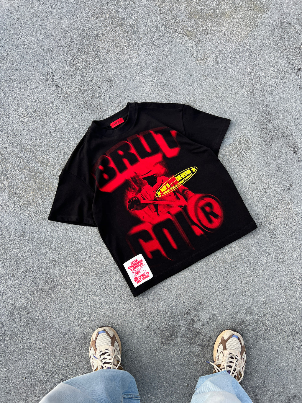 Camiseta Oversize Cropped Brutcol® “Conserva tu Esencia” – Edición Limitada Drop 10