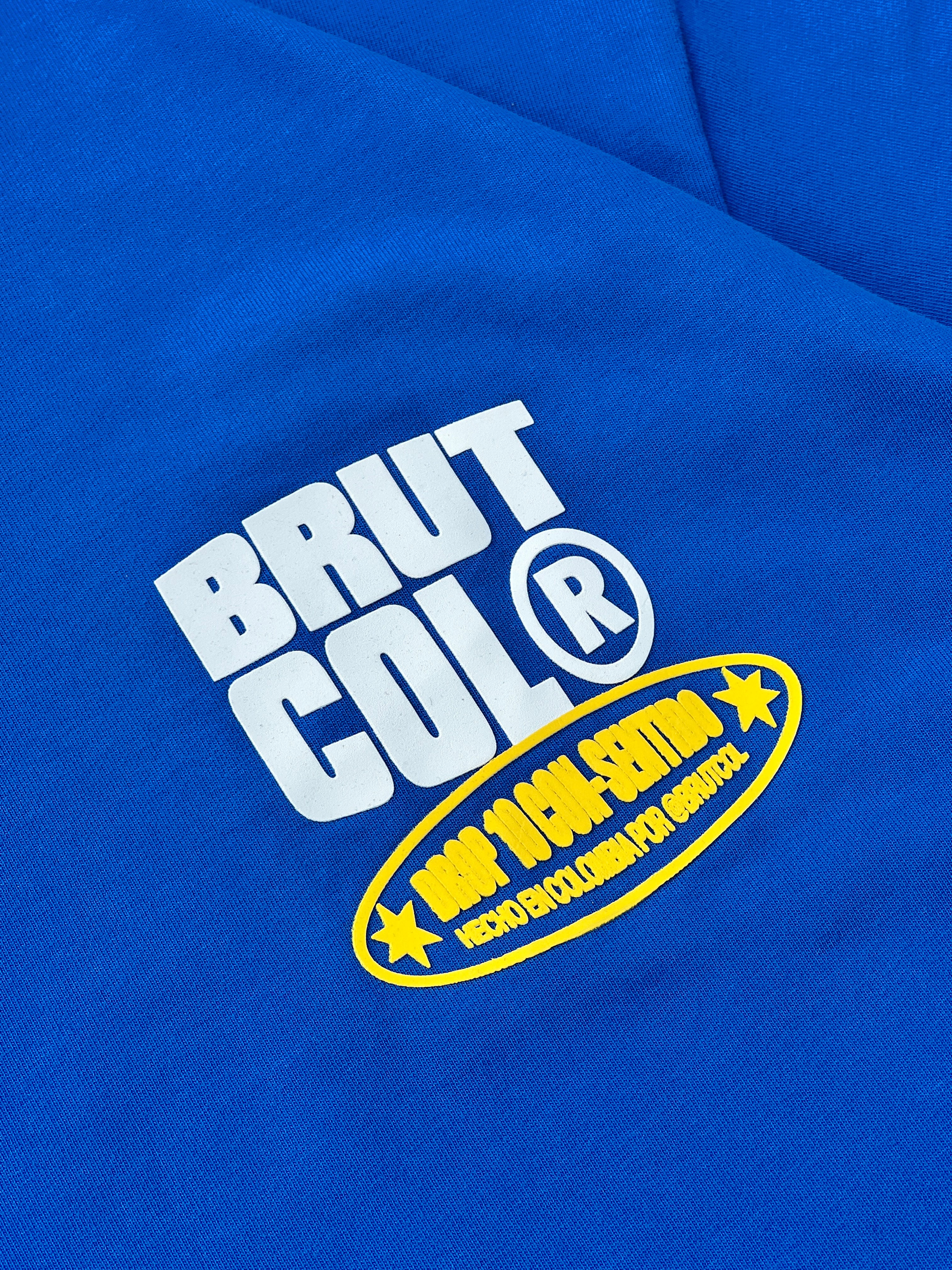 Camiseta Oversize Cropped Brutcol® “Tour en el Con-sentido” Azul – Edición Limitada Drop 10