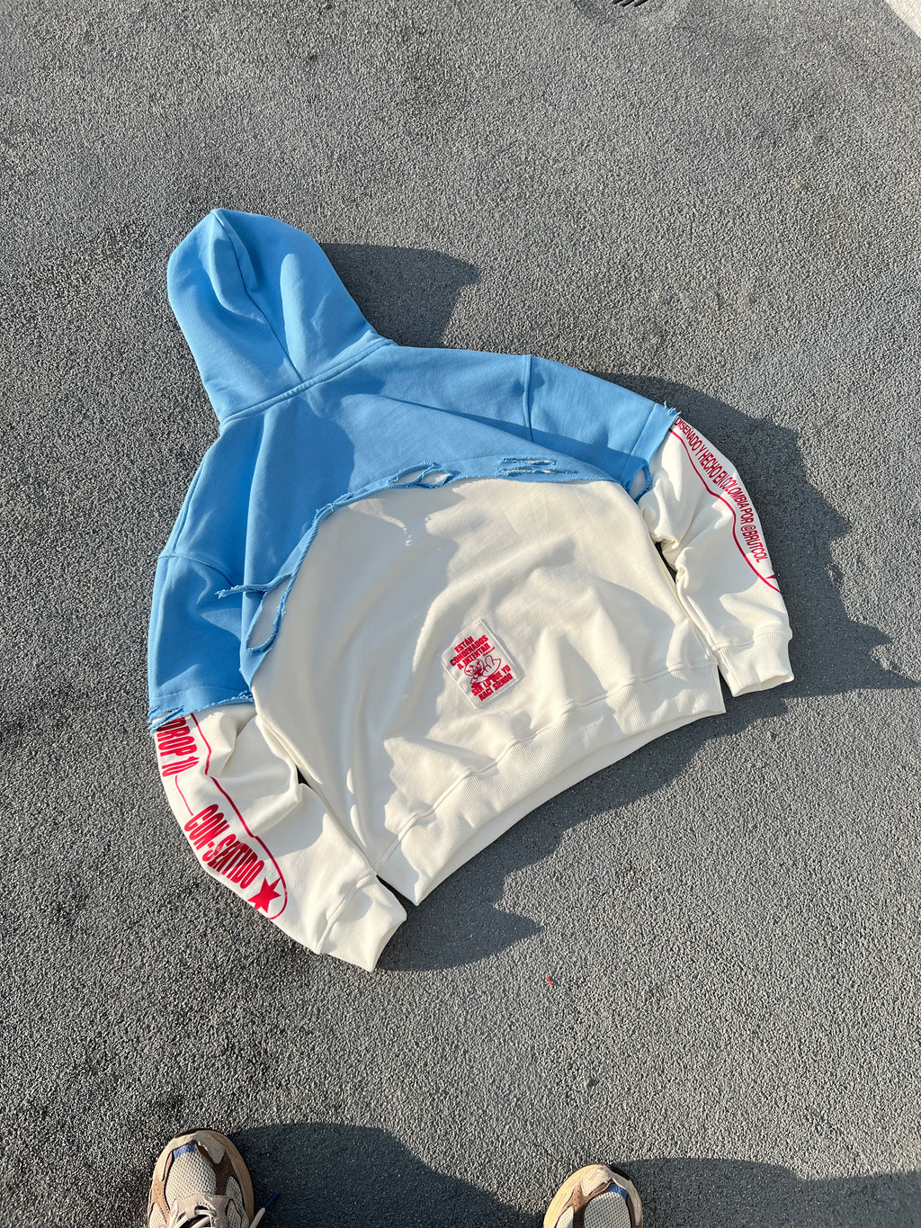 Hoodie Bicolor Brutcol® “Drop 10” Azul – Edición Limitada