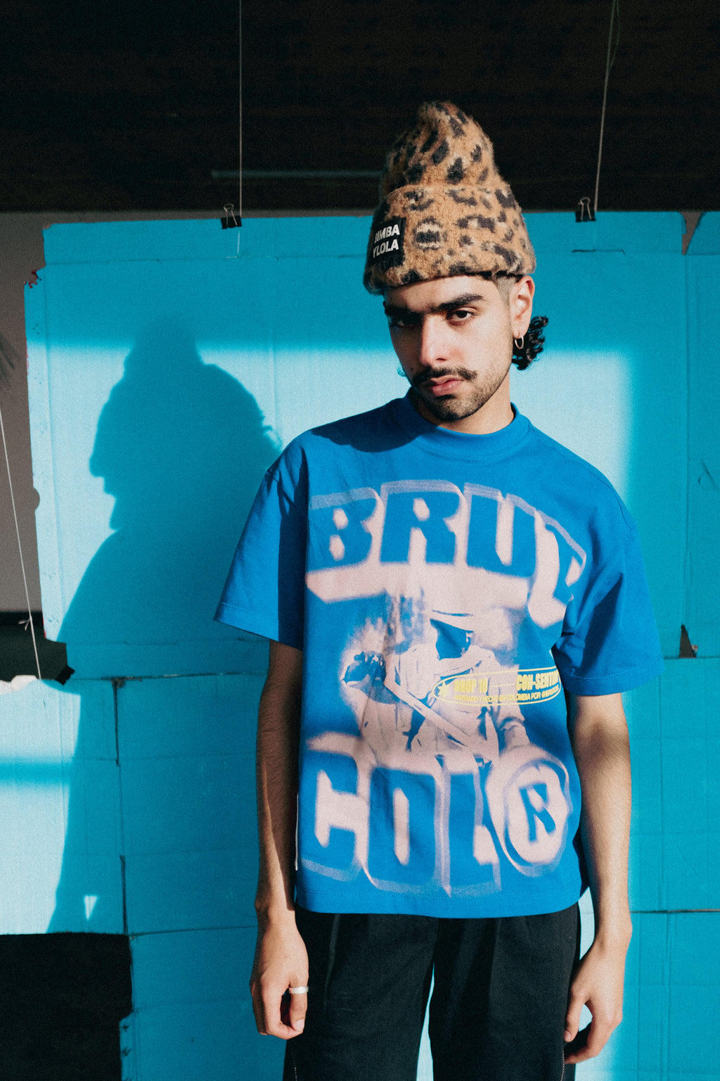 Camiseta Oversize Cropped Brutcol® “Conserva tu Esencia” Azul – Edición Limitada Drop 10