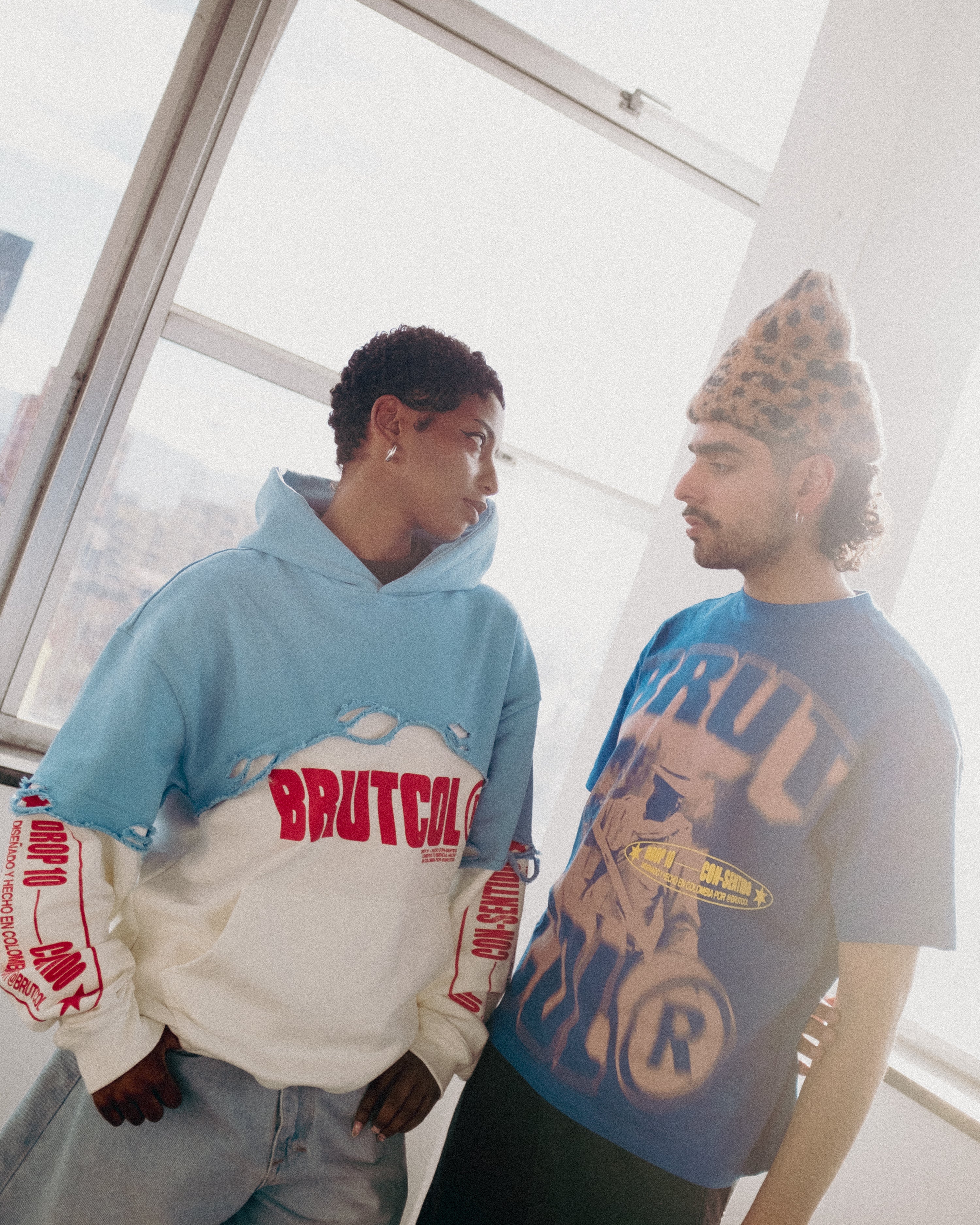 Hoodie Bicolor Brutcol® “Drop 10” Azul – Edición Limitada