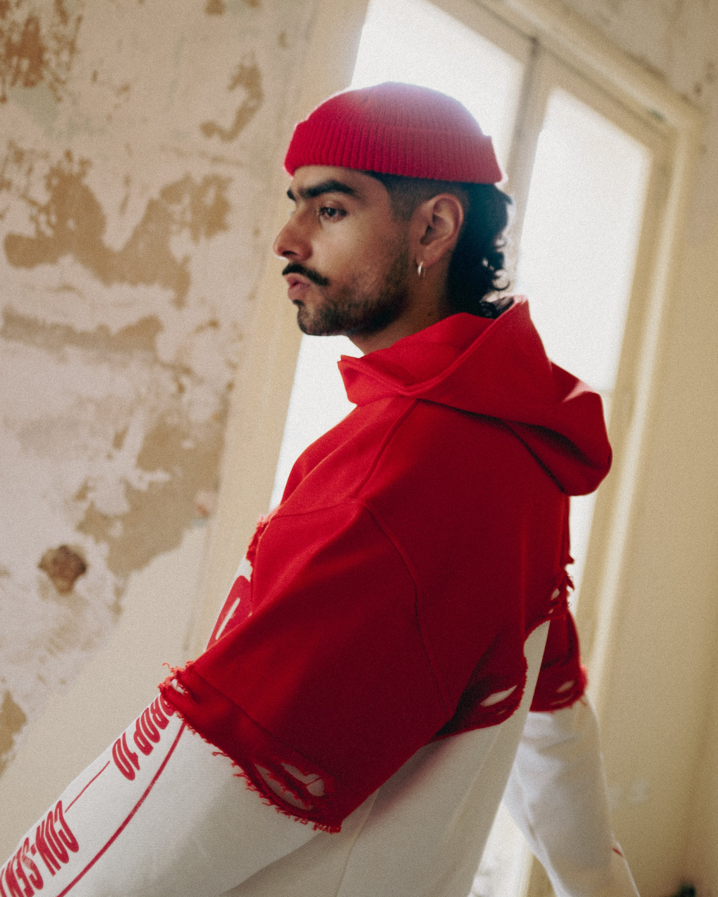 Hoodie Oversized Bicolor Brutcol® Rojo – Drop 10 Edición Limitada