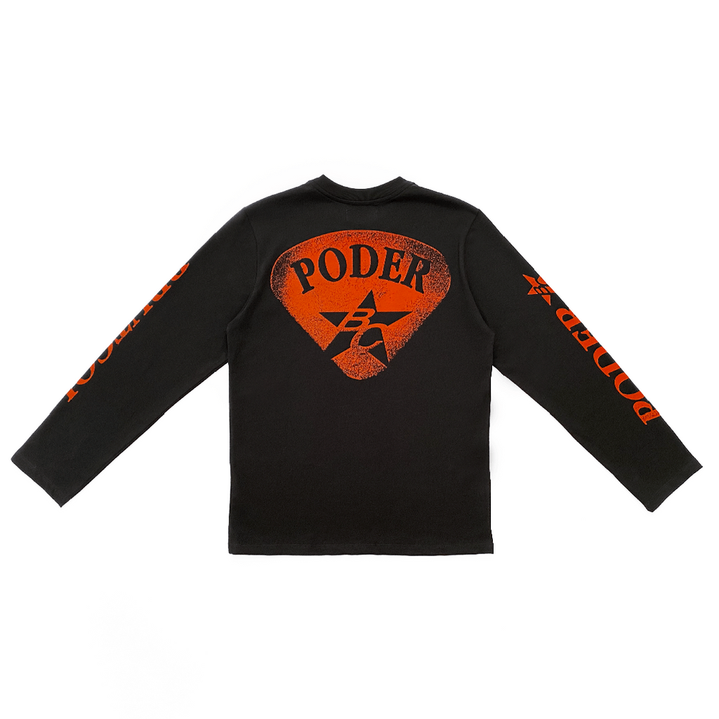 CAMISETA MANGA LARGA NEGRA "PODER"