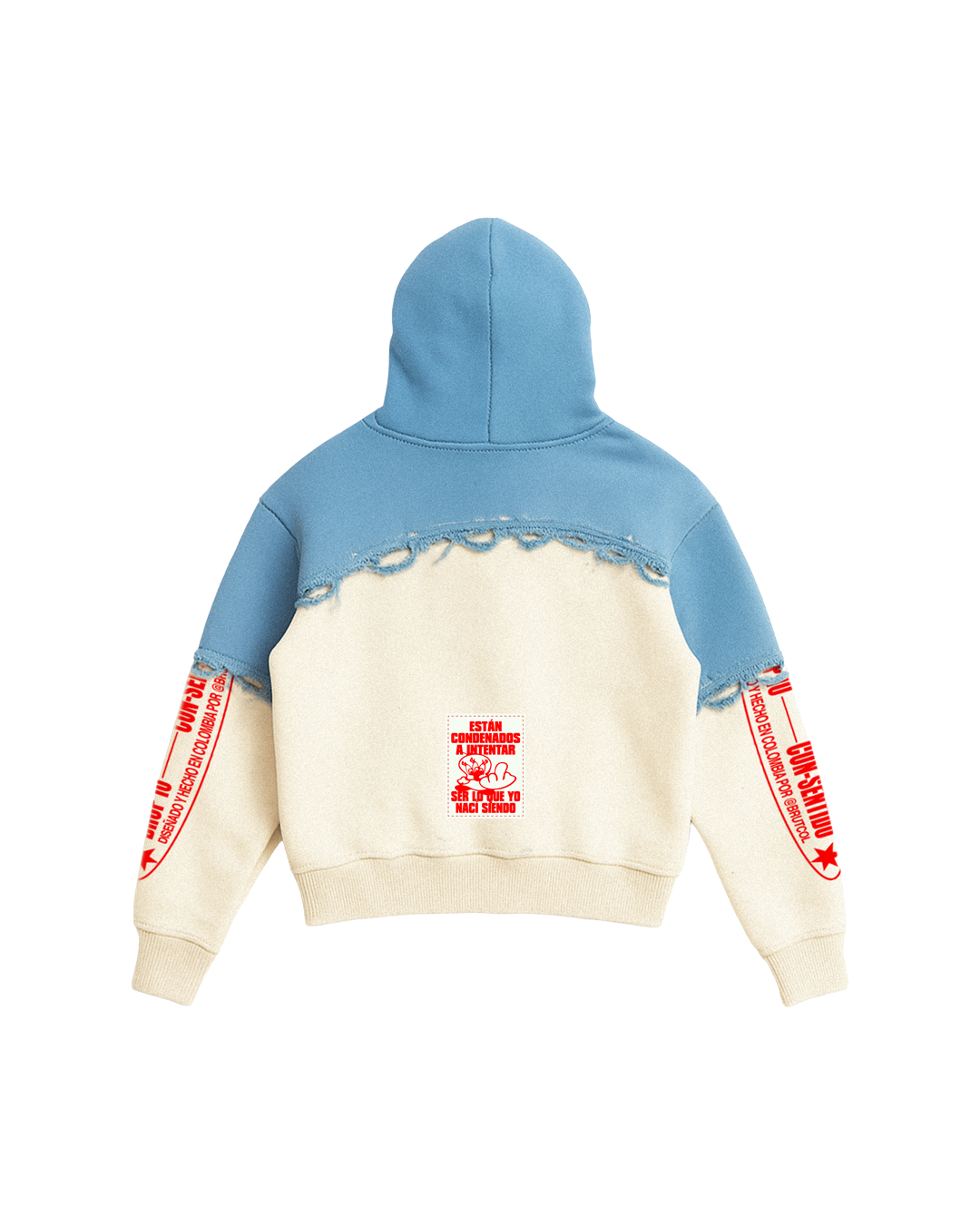 Hoodie Bicolor Brutcol® “Drop 10” Azul – Edición Limitada