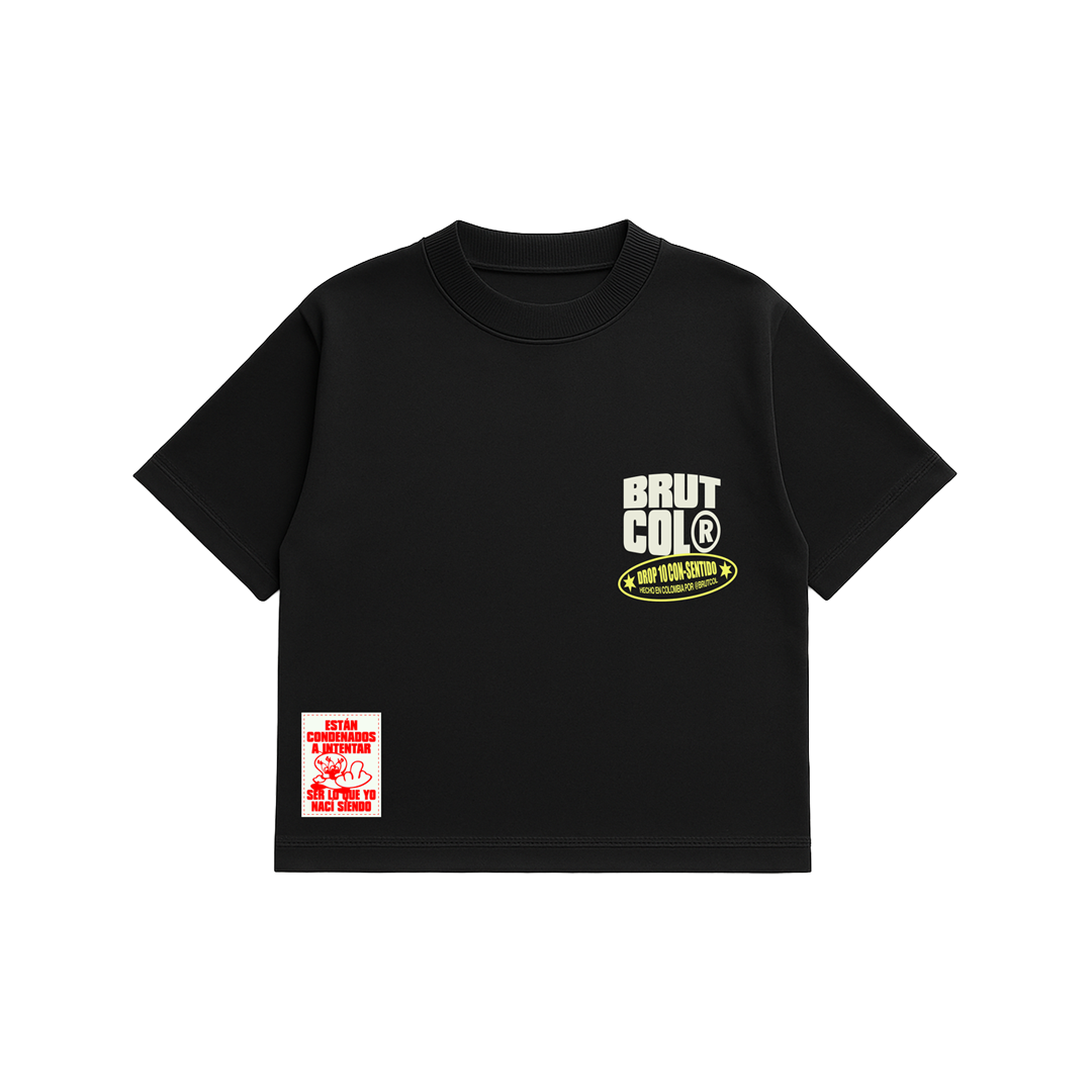 Camiseta Oversize Cropped Brutcol® “Tour en el Con-sentido” – Edición Limitada Drop 10